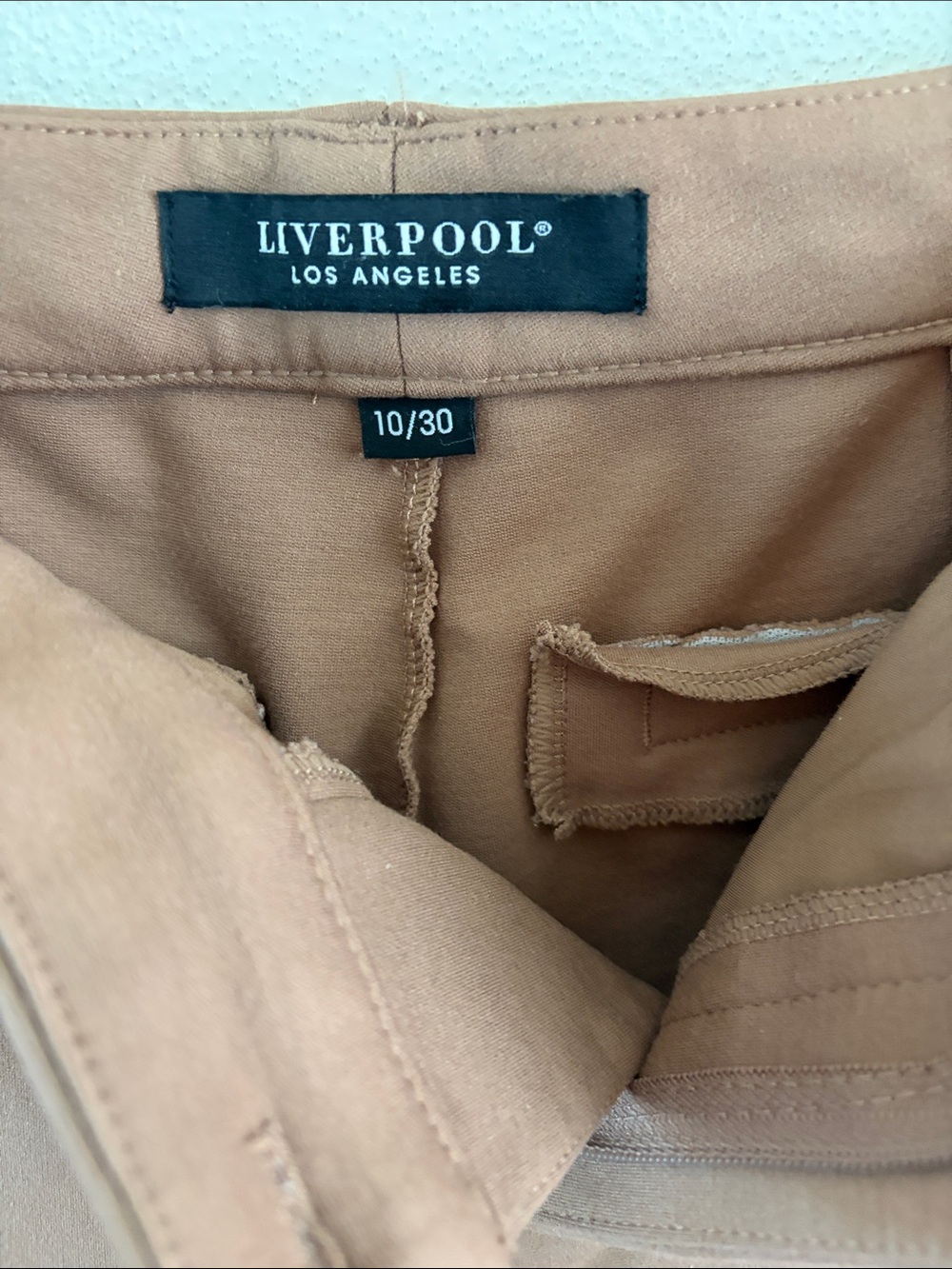 Liverpool Los Angeles women’s tan stretch dress pants | tan | size 10 - Picture 2 of 9